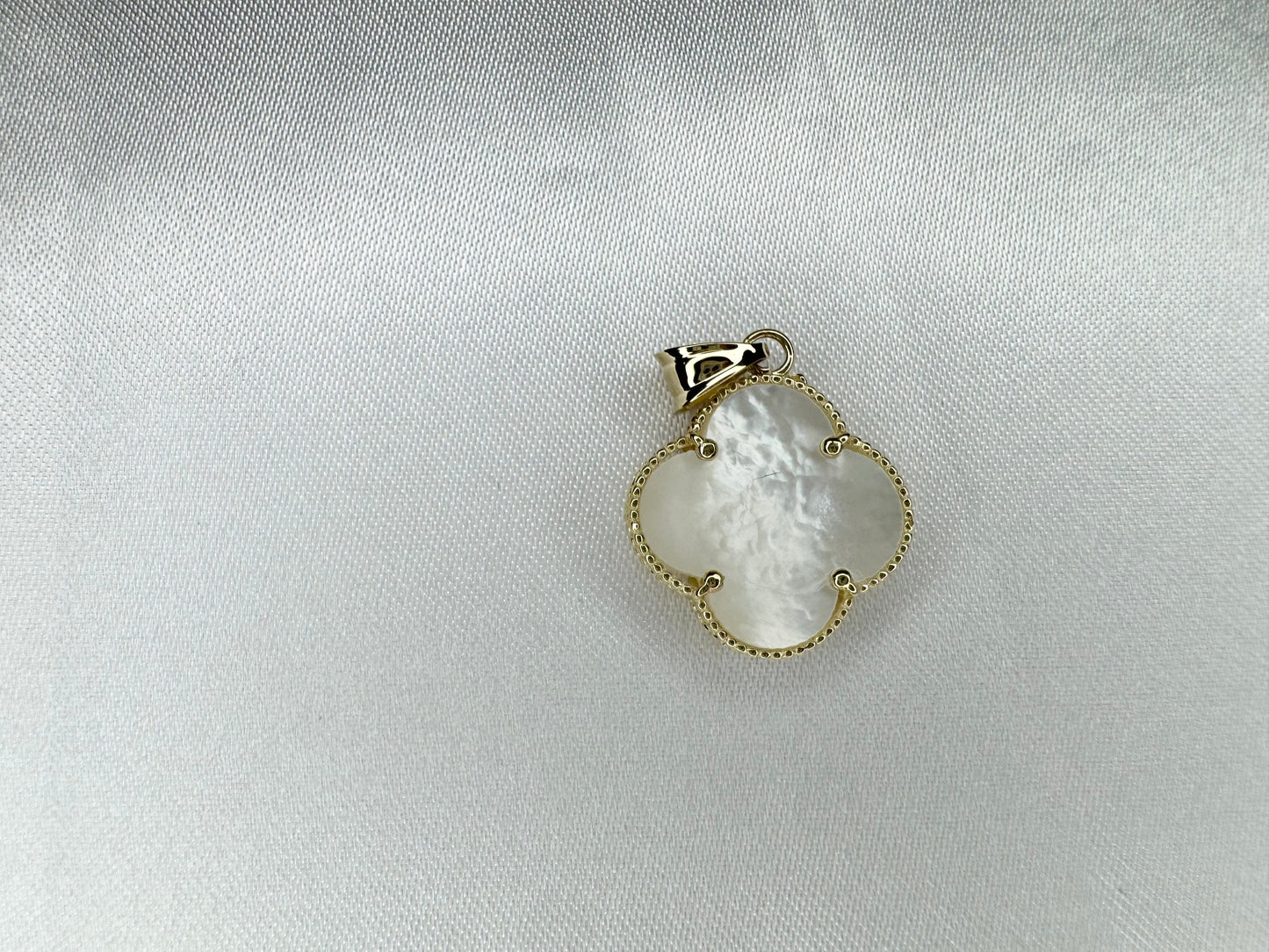 14k Gold Clover Pendant Available in Multiple Colors