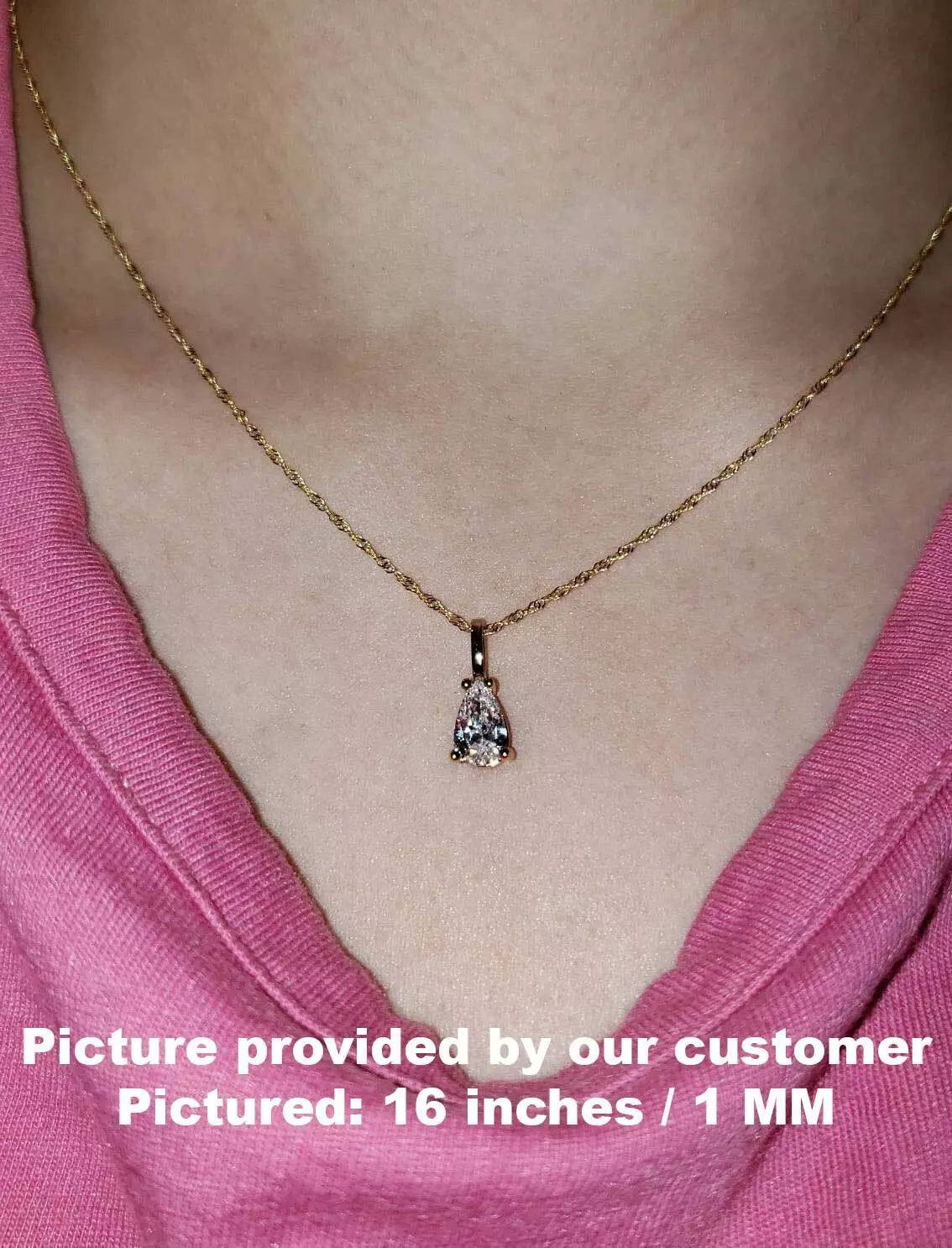 Solid 14K Yellow Gold Singapore Rope Chain Necklace, 0.6mm To 1.7mm Wide