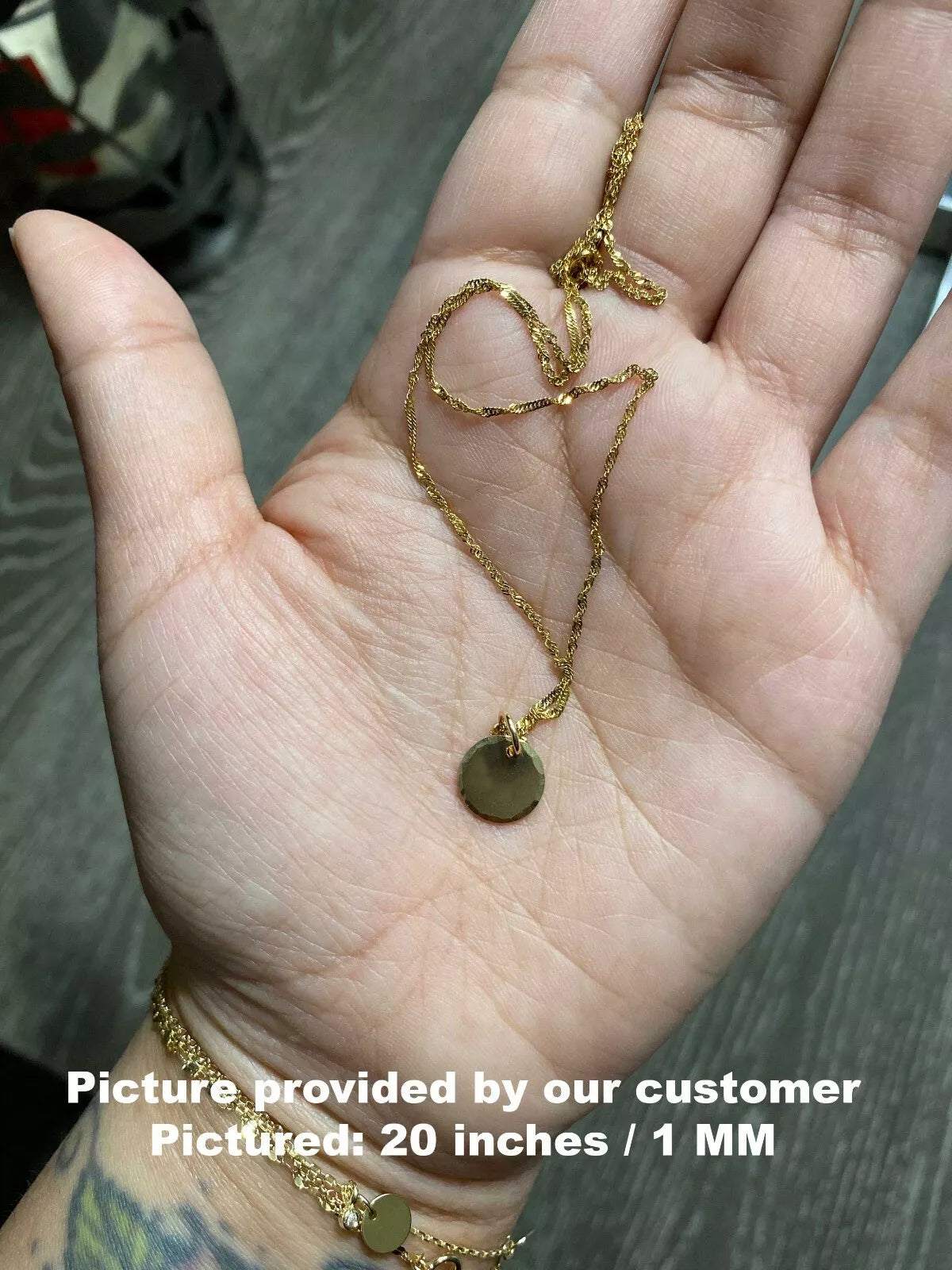 Solid 14K Yellow Gold Singapore Rope Chain Necklace, 0.6mm To 1.7mm Wide