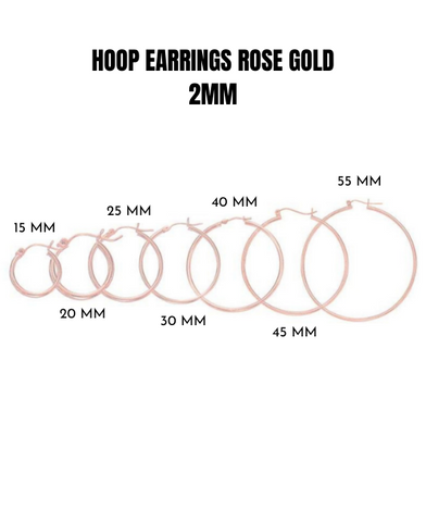 14K Rose Gold Hoop Earrings