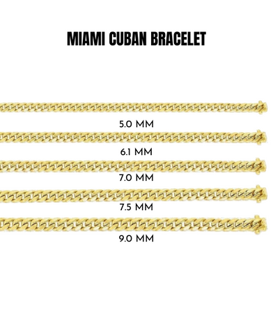Solid 14K Yellow Gold Miami Cuban Bracelet