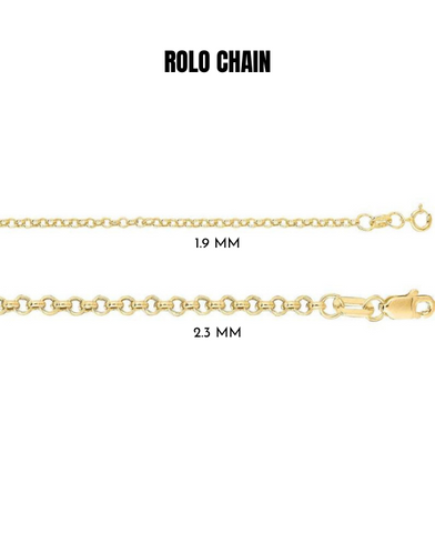 10K Gold Rolo Chain Necklace