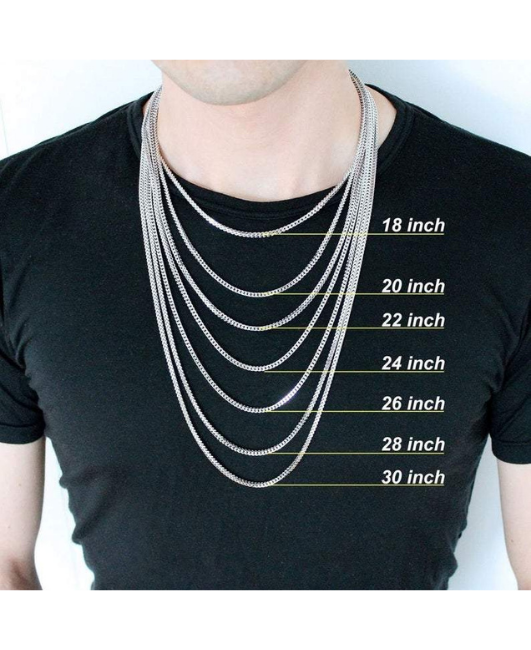 14K Yellow Gold Miami Cuban Chain Necklace, 6.0mm to 11.0mm Wide.