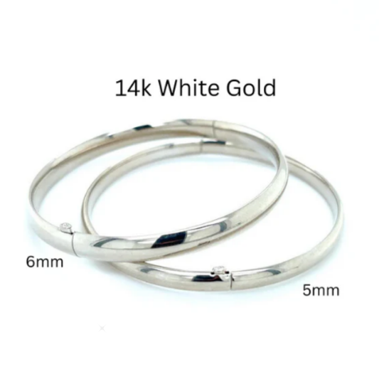 Shop White Bangle Bracelets in NYC | Premium Gold Jewelry Collection
