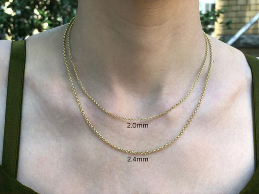 14K Gold Rolo Chain Necklace – Certified Jewelry NYC