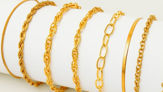 14K Gold Box Chain Bracelet