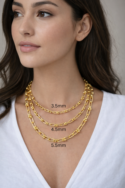 14K yellow gold Jax link chain