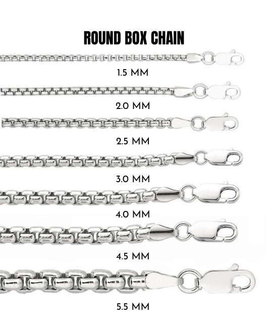 925 Silver Round Box Chain Necklace | Certified Jewelry NYC
