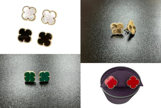 14K gold clover earrings symbolizing luck and elegance in a timeless jewelry design