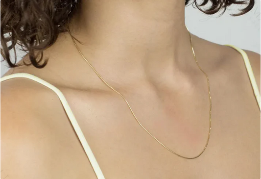 Solid 14K Yellow Gold Snake Chain Necklace from NYC’s Diamond District