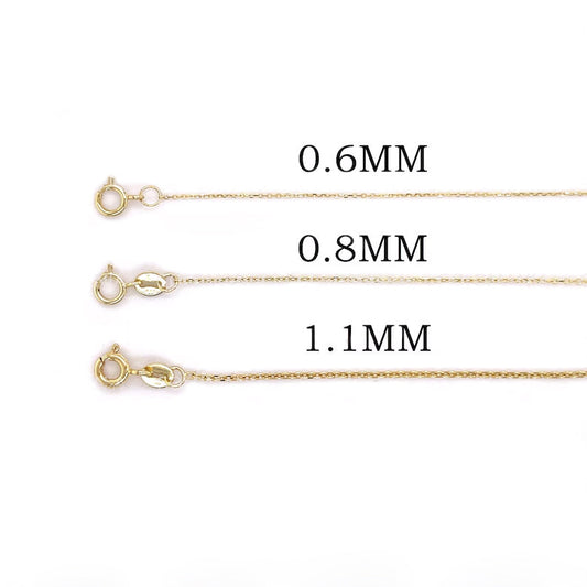 18K Solid Gold Chain Necklace 