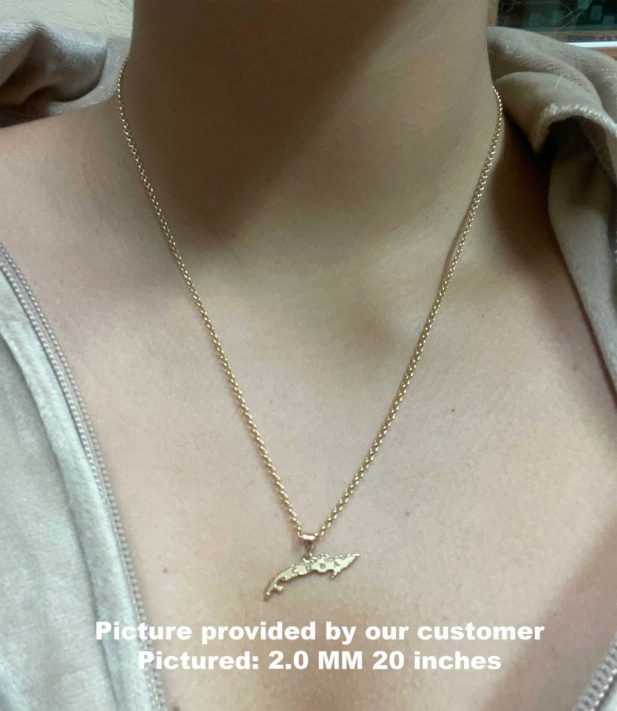 10K Gold Rolo Chain Necklace, 16"  20" Inch, 2mm 2.4mm Thick, Round Link Chain