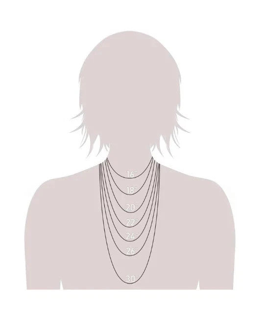 14K White Gold Diamond Cut Cable Link Chain Necklace 0.8mm 3.1mm 16 30"