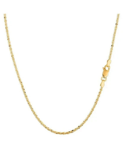 10K Solid Yellow Gold Diamond Cut Sparkle Anklet 1.5MM Lobster Clasp