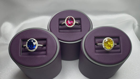 14K Gold Gemstone Oval Rings