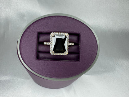 14K Gold Gemstone Rectangle Rings