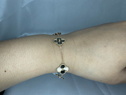 14k Gold Clover Bracelet.