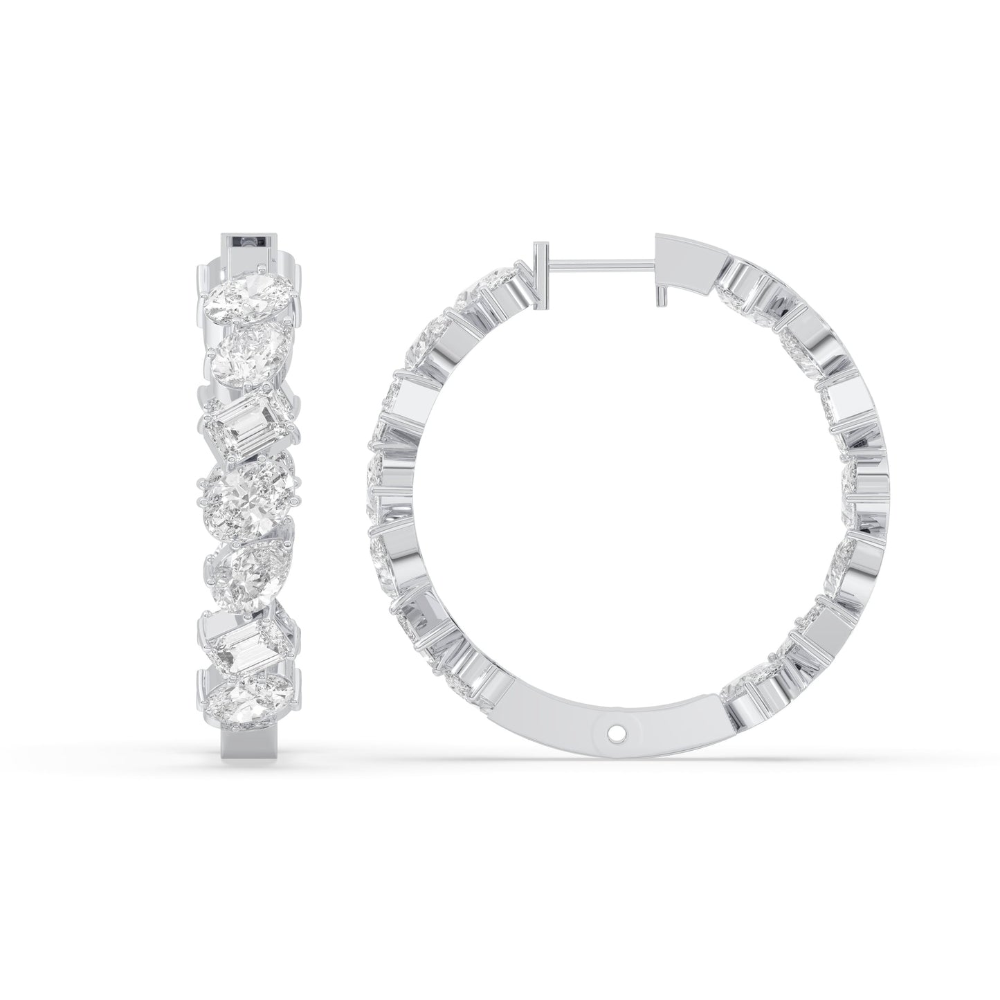 Mixed Inside-Out Hoop Earrings
