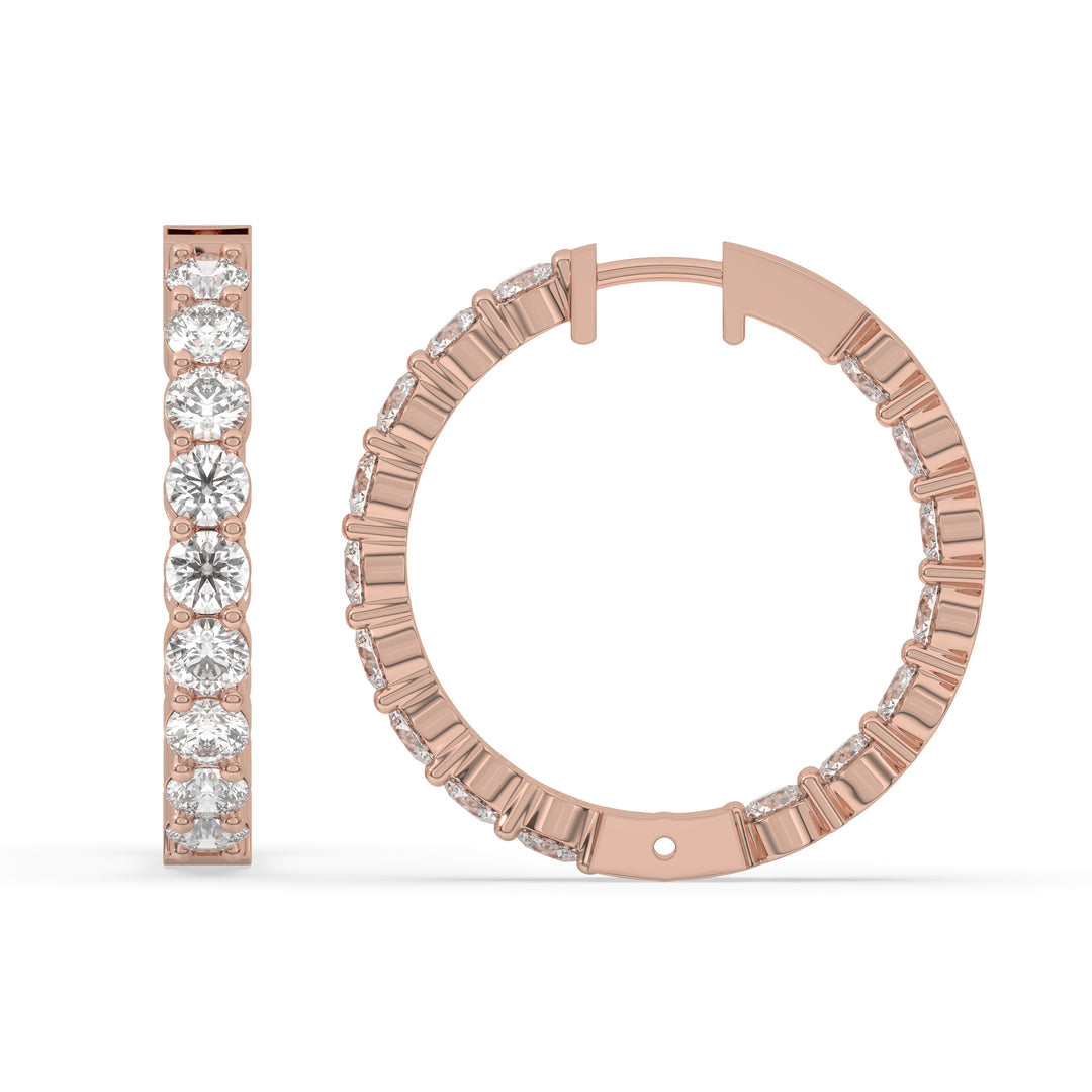 Round Inside-Out Hoop Earrings