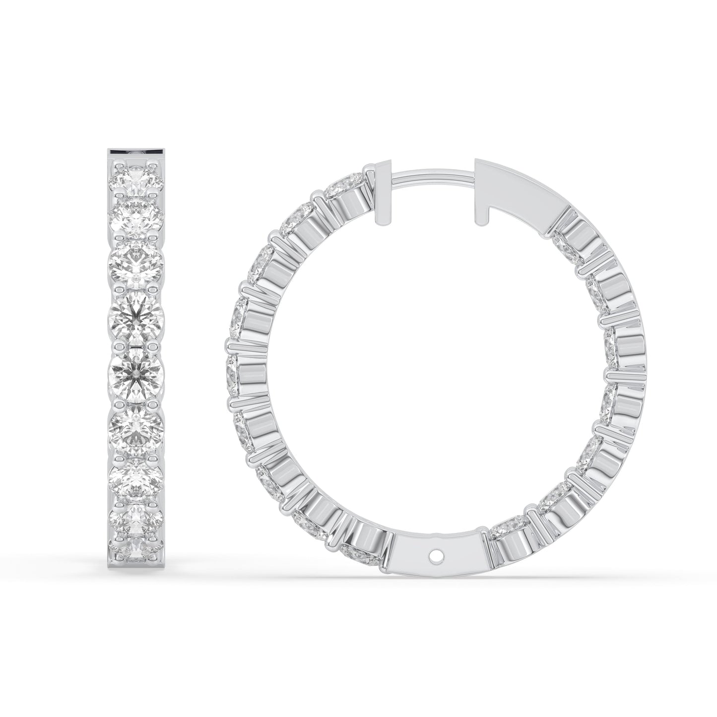 Round Inside-Out Hoop Earrings