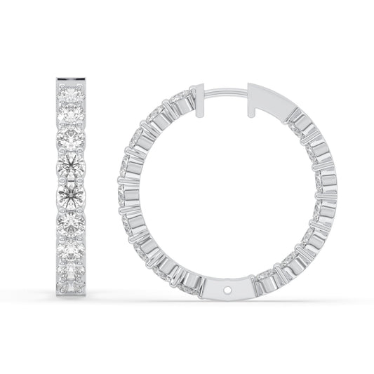 Round Inside-Out Hoop Earrings