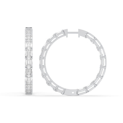 Inside-Out Emerald Cut Hoop Earrings