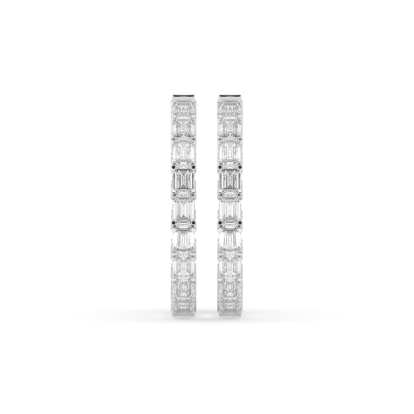 Inside-Out Emerald Cut Hoop Earrings