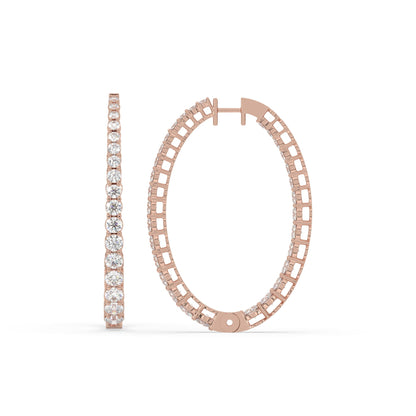 Round Inside-Out Huggie Hoop Earrings