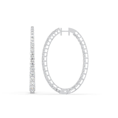 Round Inside-Out Huggie Hoop Earrings