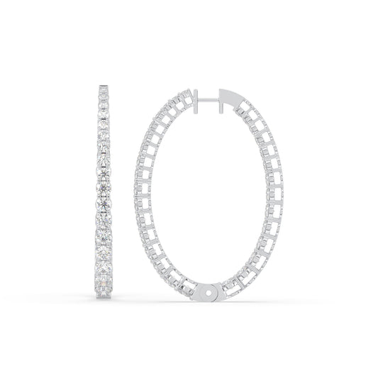 Round Inside-Out Huggie Hoop Earrings