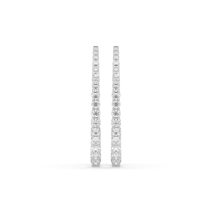 Round Inside-Out Huggie Hoop Earrings