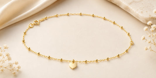 14K Gold Dangle Heart 