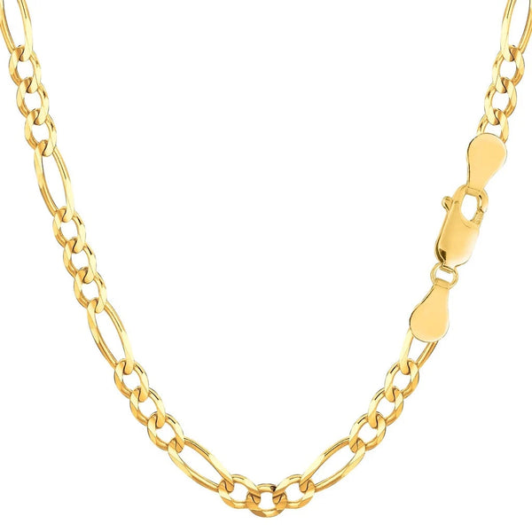 Solid 10K Yellow Gold Figaro Chain, 7" - 30" Inch, 2mm - 8mm Thick Gold Chain, 10K Figaro Necklace, Figaro Link Chain, Figaro Yellow Gold