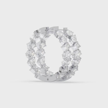 Mixed Inside-Out Hoop Earrings