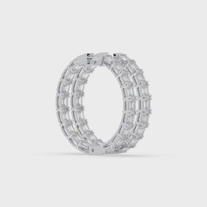 Inside-Out Emerald Cut Hoop Earrings