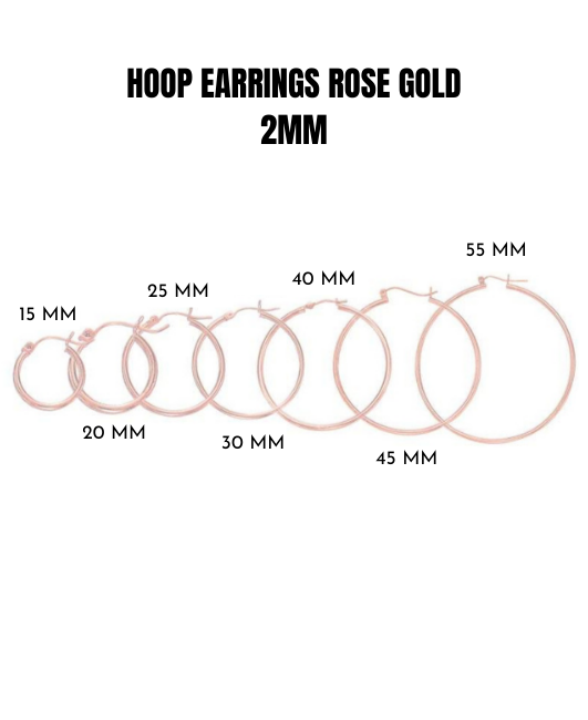 14K Rose Gold Hoop Earrings