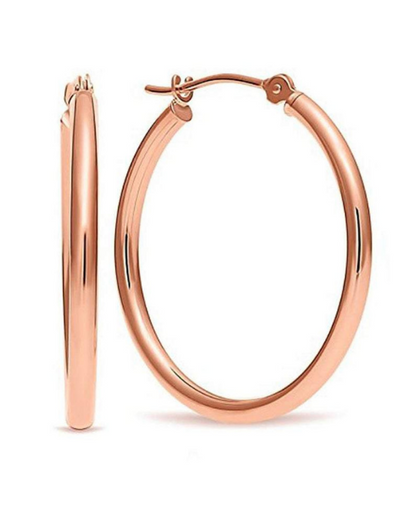 14K Rose Gold Hoop Earrings