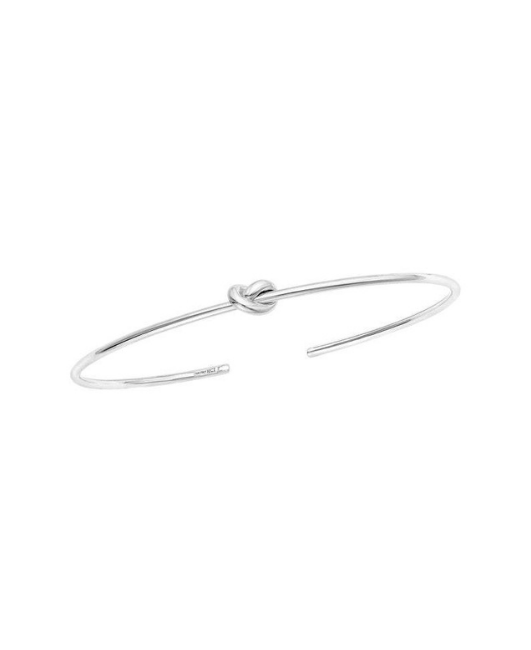 14k Yellow Gold, White Gold, and Rose Gold Polished Cuff Knot Bangle - 5.5mm Wide Bracelet