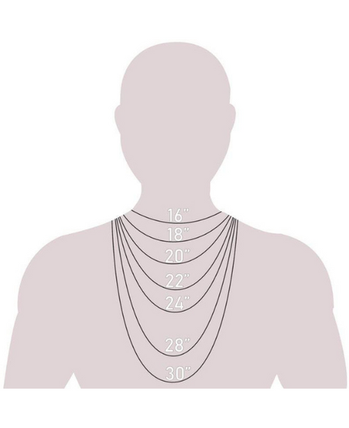 14K Solid White Gold Miami Cuban Chain Necklace, 1 mm to 1.5 mm Wide.