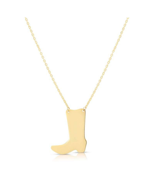 14k Gold Southwest Necklace Collection, Horseshoe, Cowboy Boot, LongHorn, Horse, Cactus , Pendant, Real Gold