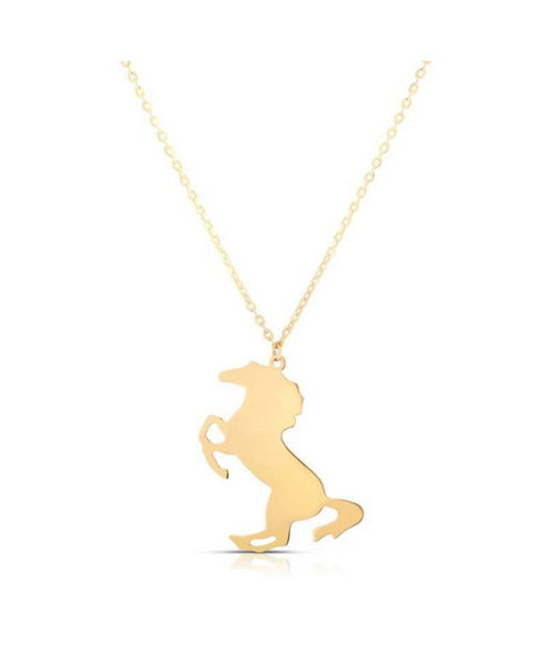 14k Gold Southwest Necklace Collection, Horseshoe, Cowboy Boot, LongHorn, Horse, Cactus , Pendant, Real Gold